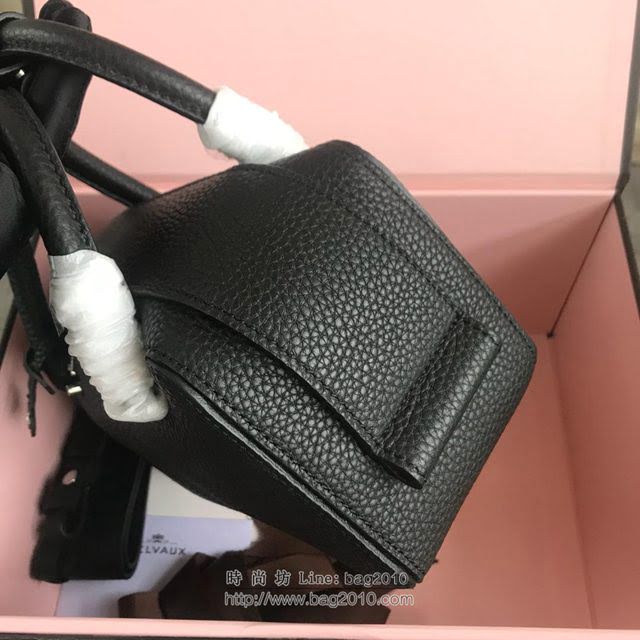 DELVAUX女包 Delvau單肩斜挎包 半手工Cool box 小號 德爾沃女手提包 手拎包 黑銀  fcs1179